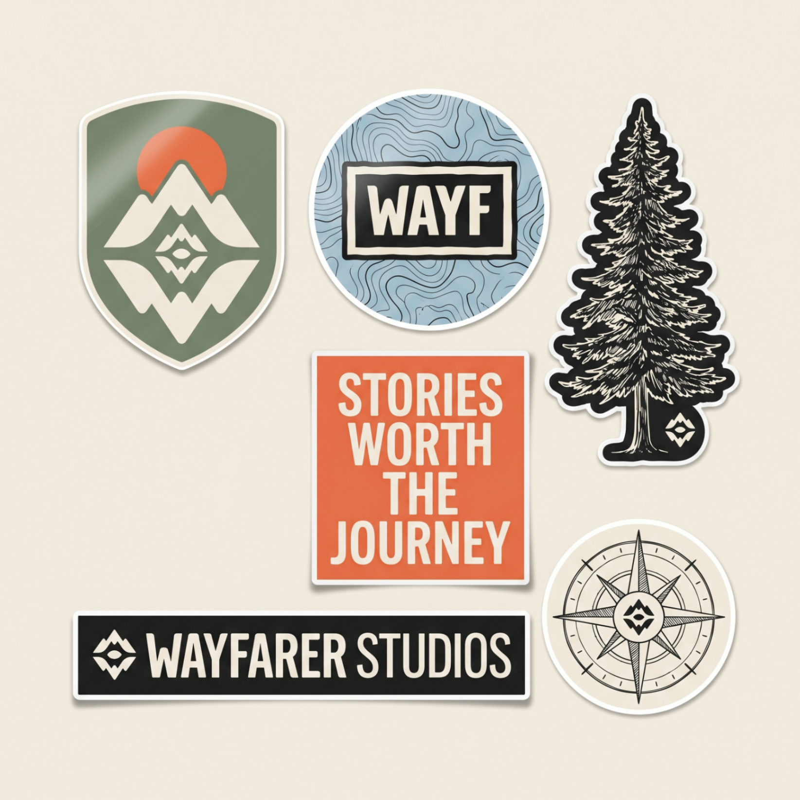 Wayfarer sticker pack sheet